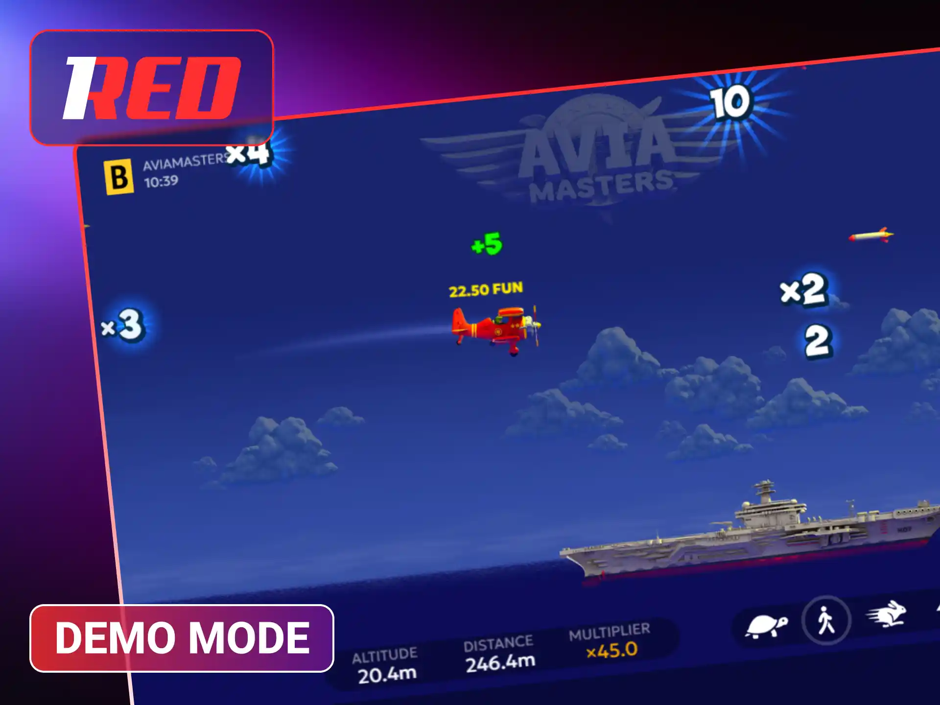 Try Aviamasters demo mode for free at 1Red.