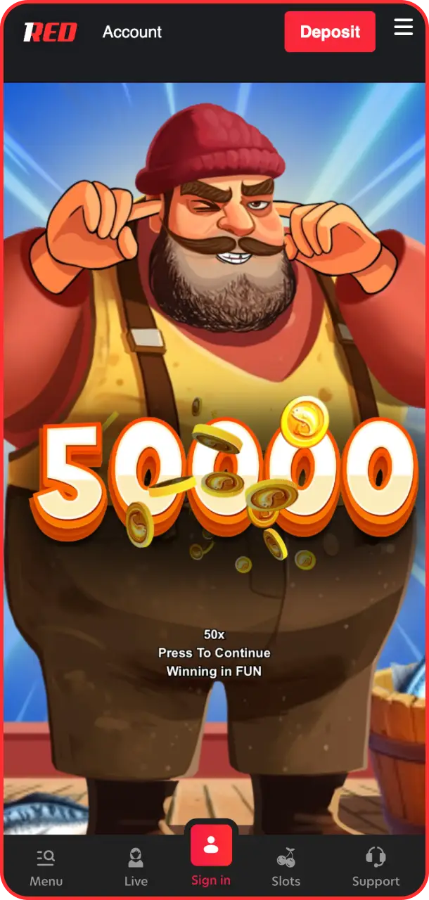 Land a massive multiplier to secure a big win in Blast the Bass on 1Red.