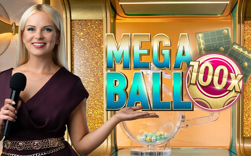 Play Mega Ball live game show at 1Red casino.
